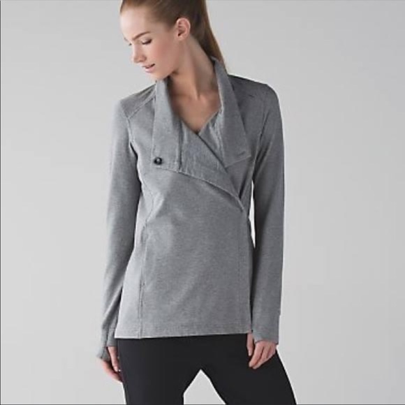 lululemon athletica Sweaters - Lululemon Size 6 Grey Coast Wrap II